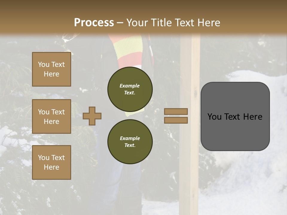 A Person Standing Next To A Bird Feeder In The Snow PowerPoint Template