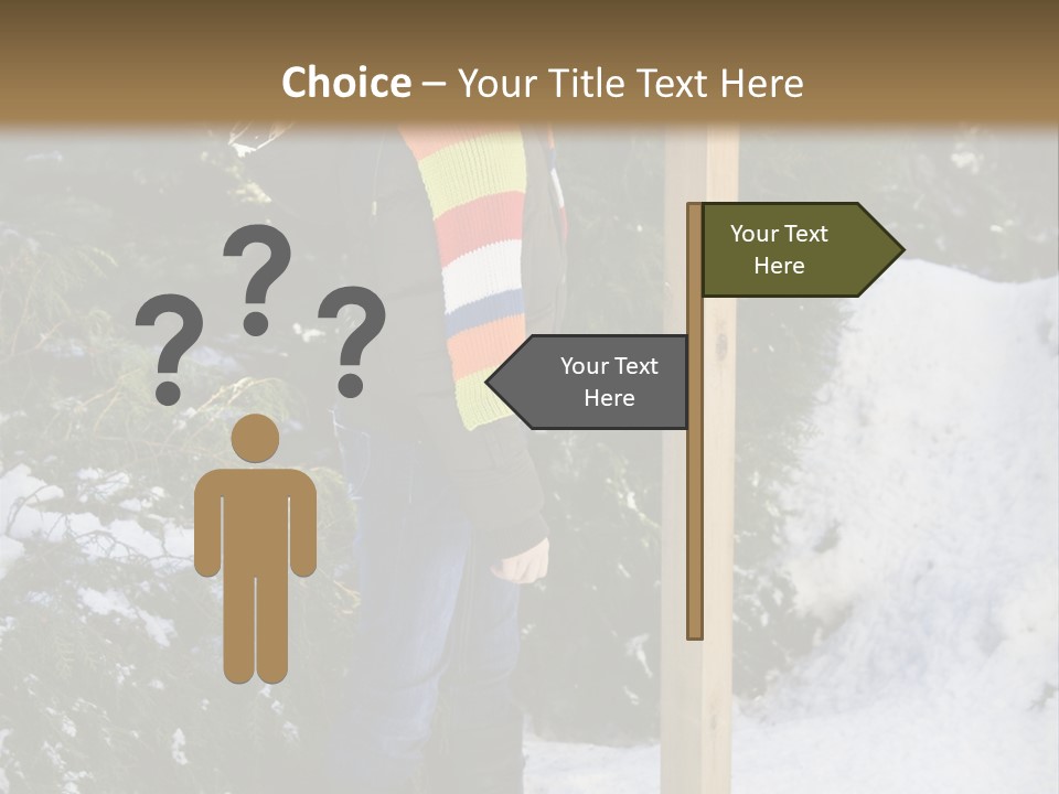 A Person Standing Next To A Bird Feeder In The Snow PowerPoint Template