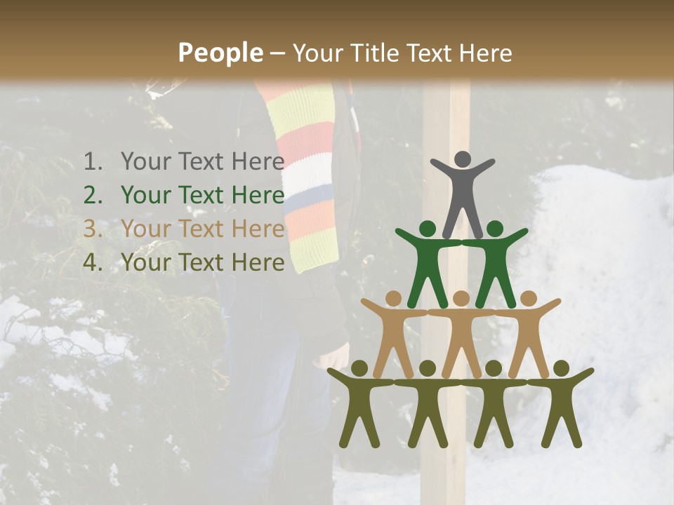 A Person Standing Next To A Bird Feeder In The Snow PowerPoint Template