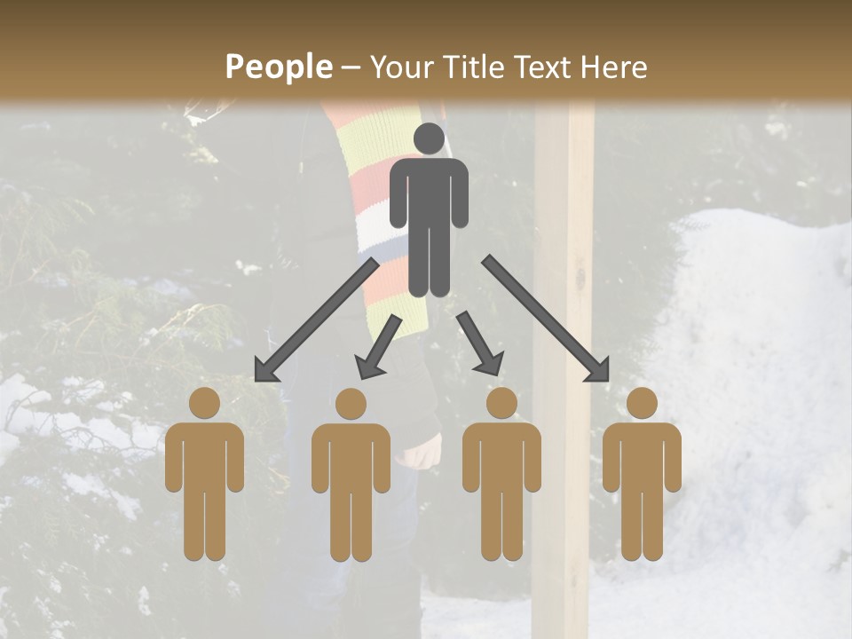 A Person Standing Next To A Bird Feeder In The Snow PowerPoint Template