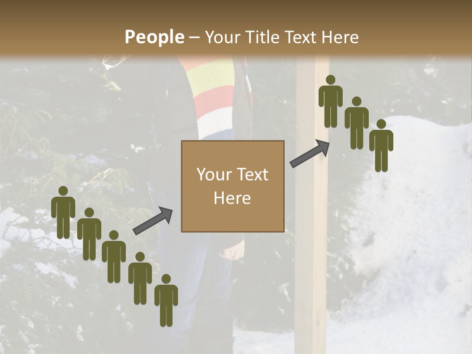 A Person Standing Next To A Bird Feeder In The Snow PowerPoint Template