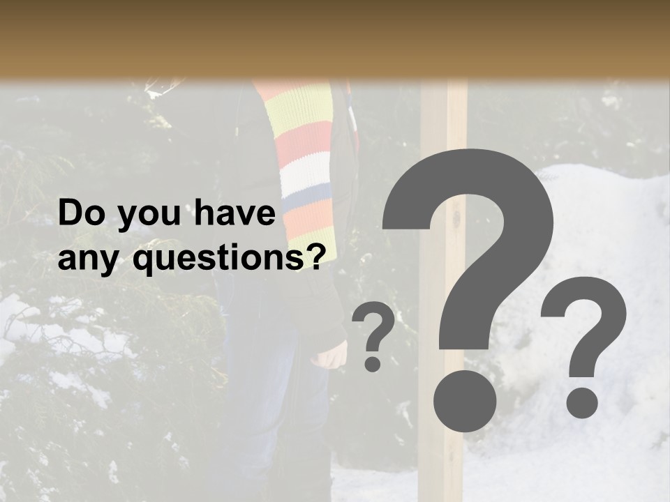 A Person Standing Next To A Bird Feeder In The Snow PowerPoint Template