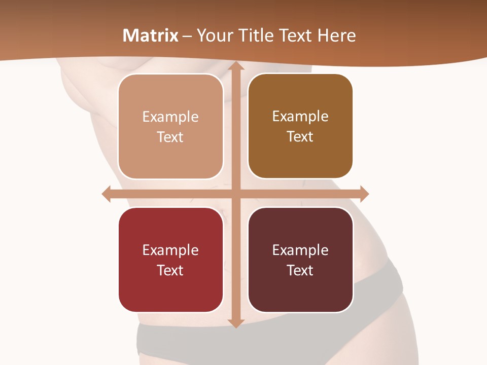 A Woman In A Bikini With Her Arms Crossed PowerPoint Template