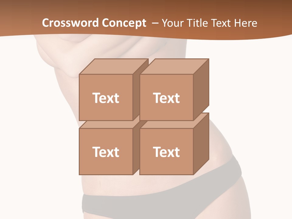 A Woman In A Bikini With Her Arms Crossed PowerPoint Template