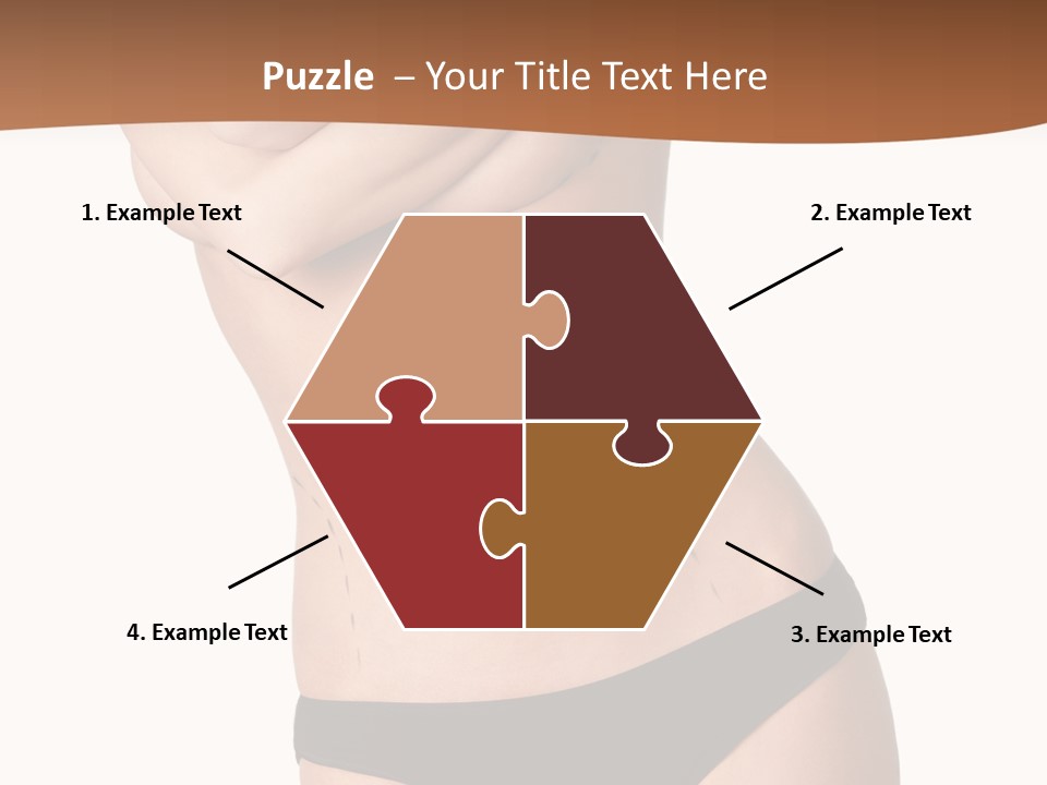 A Woman In A Bikini With Her Arms Crossed PowerPoint Template