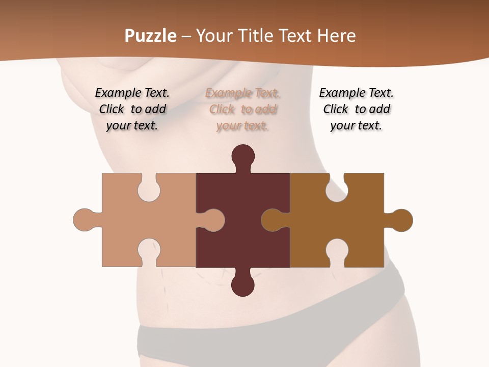 A Woman In A Bikini With Her Arms Crossed PowerPoint Template