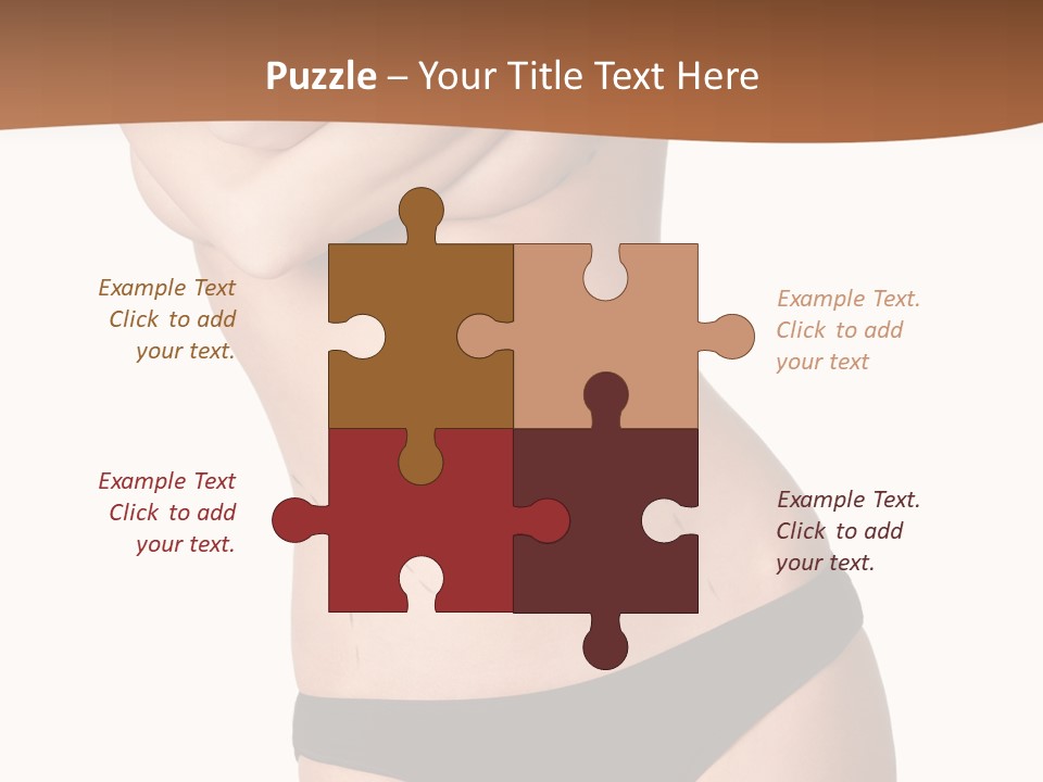 A Woman In A Bikini With Her Arms Crossed PowerPoint Template