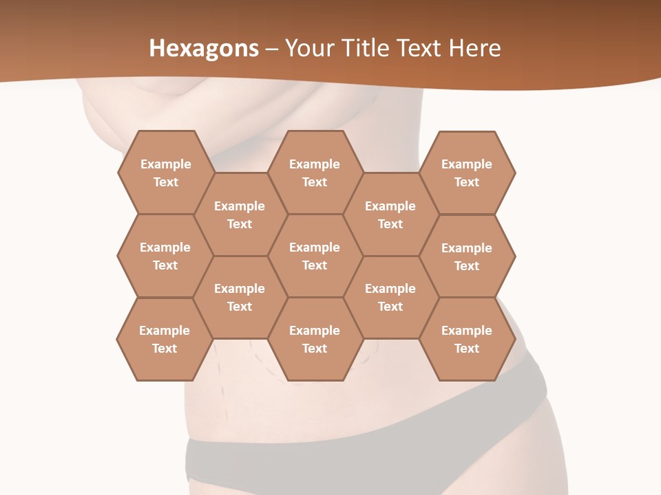 A Woman In A Bikini With Her Arms Crossed PowerPoint Template