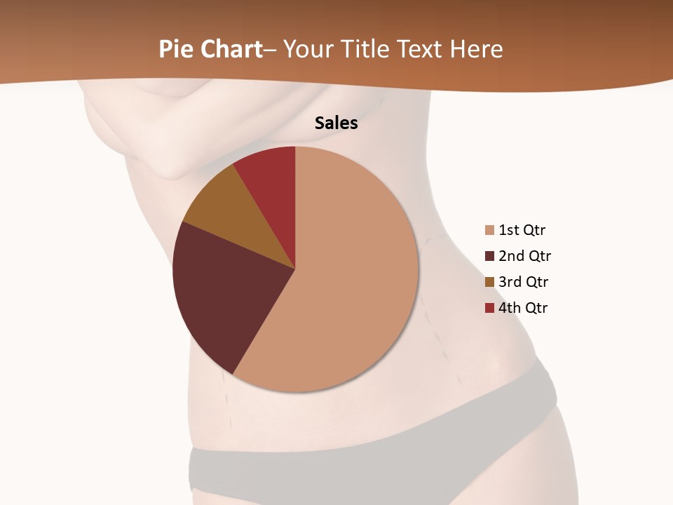 A Woman In A Bikini With Her Arms Crossed PowerPoint Template