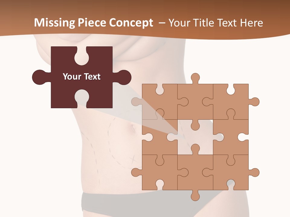 A Woman In A Bikini With Her Arms Crossed PowerPoint Template