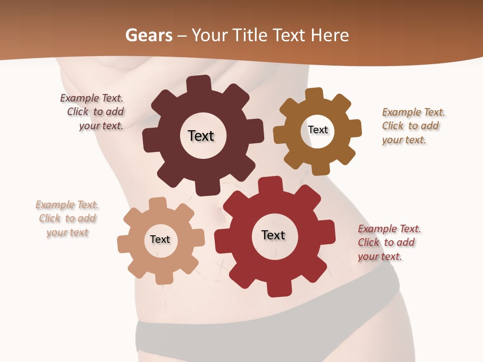 A Woman In A Bikini With Her Arms Crossed PowerPoint Template