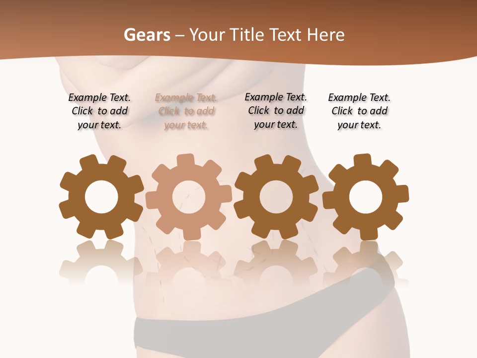 A Woman In A Bikini With Her Arms Crossed PowerPoint Template
