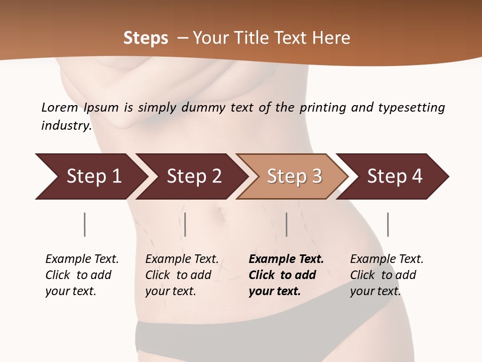 A Woman In A Bikini With Her Arms Crossed PowerPoint Template