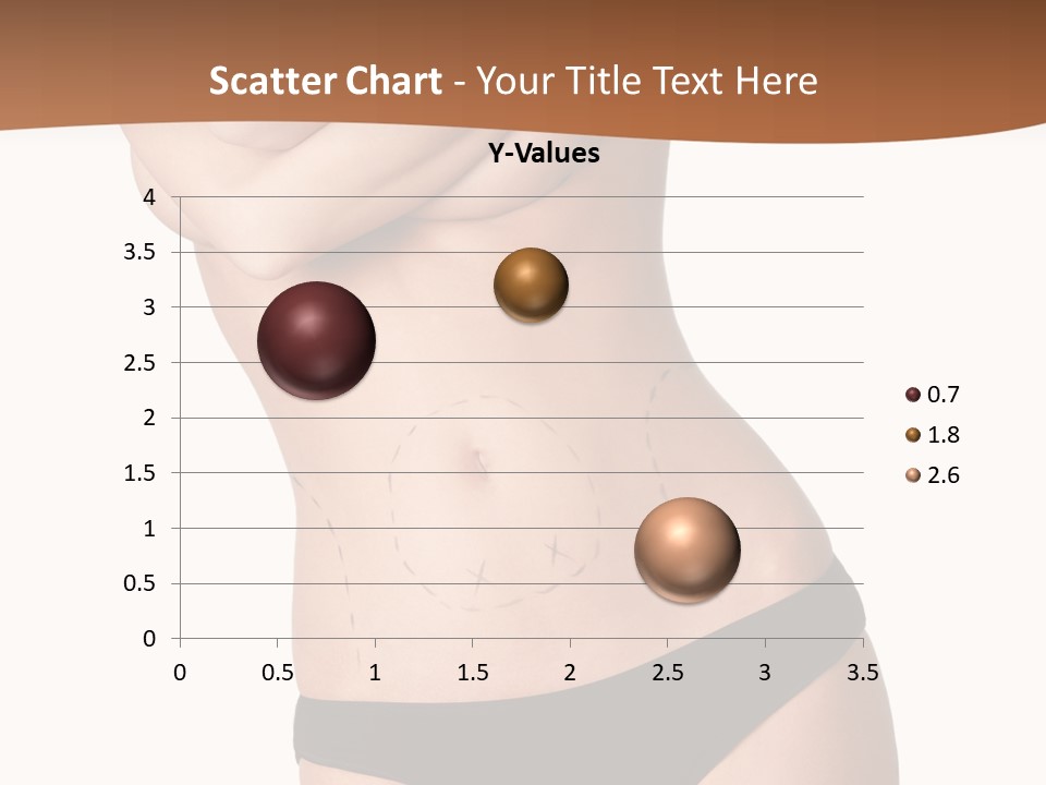 A Woman In A Bikini With Her Arms Crossed PowerPoint Template