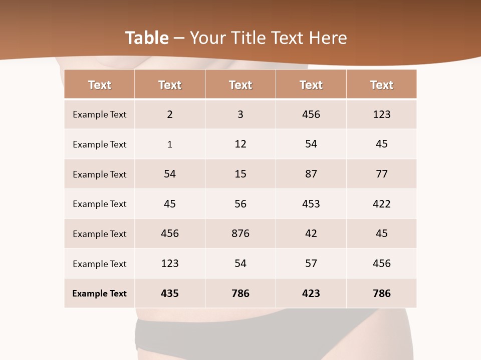 A Woman In A Bikini With Her Arms Crossed PowerPoint Template