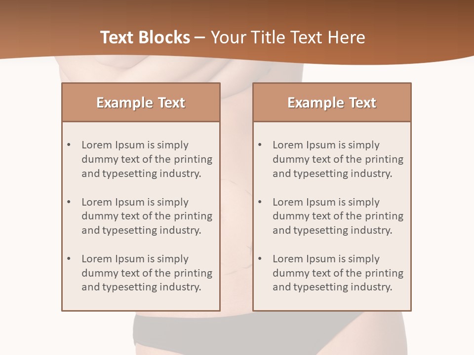 A Woman In A Bikini With Her Arms Crossed PowerPoint Template
