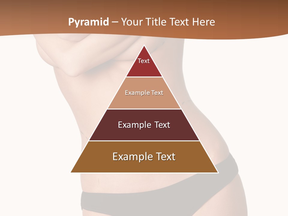 A Woman In A Bikini With Her Arms Crossed PowerPoint Template