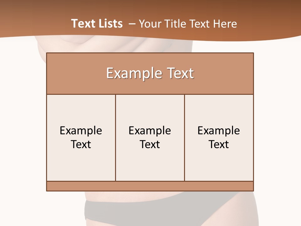 A Woman In A Bikini With Her Arms Crossed PowerPoint Template