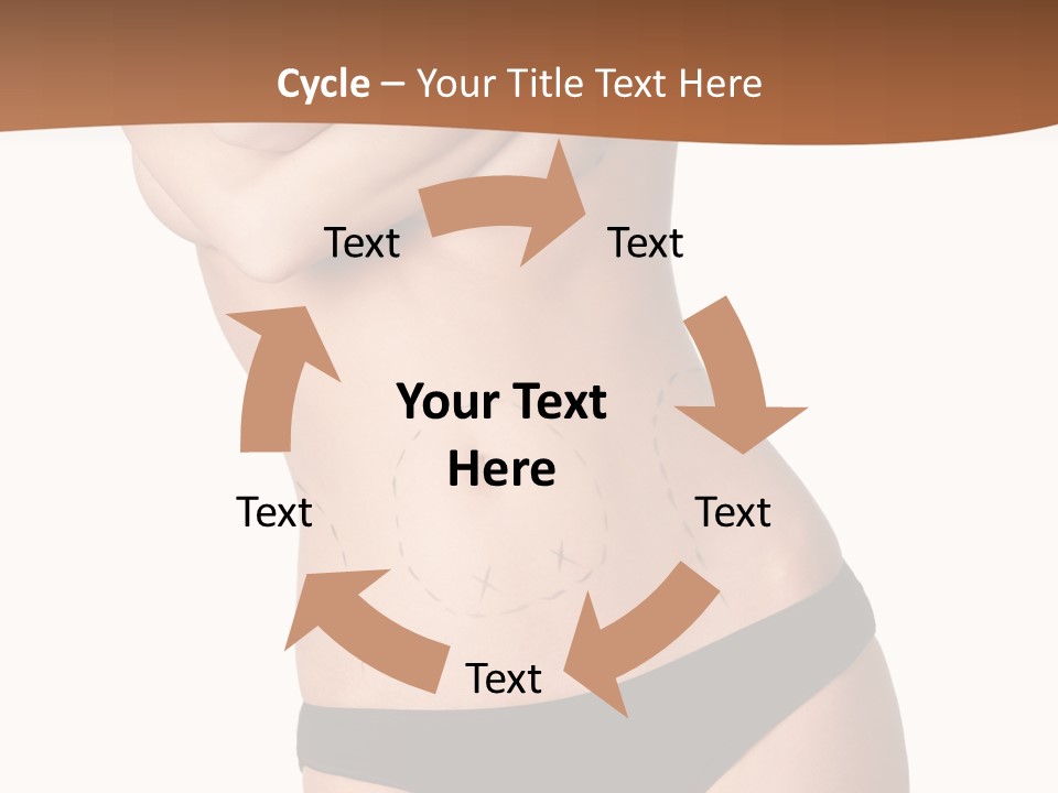 A Woman In A Bikini With Her Arms Crossed PowerPoint Template