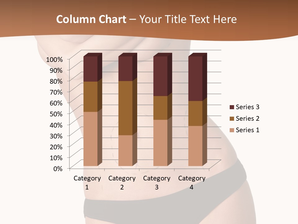 A Woman In A Bikini With Her Arms Crossed PowerPoint Template