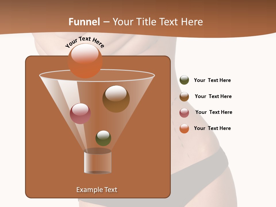 A Woman In A Bikini With Her Arms Crossed PowerPoint Template