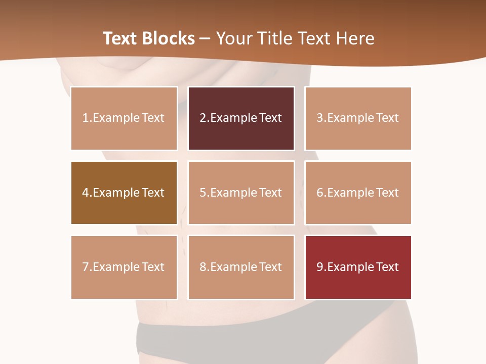 A Woman In A Bikini With Her Arms Crossed PowerPoint Template