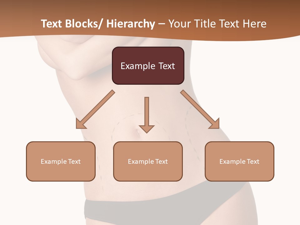 A Woman In A Bikini With Her Arms Crossed PowerPoint Template