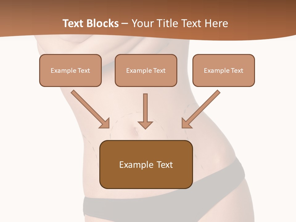 A Woman In A Bikini With Her Arms Crossed PowerPoint Template