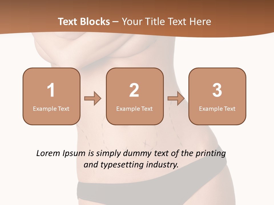 A Woman In A Bikini With Her Arms Crossed PowerPoint Template