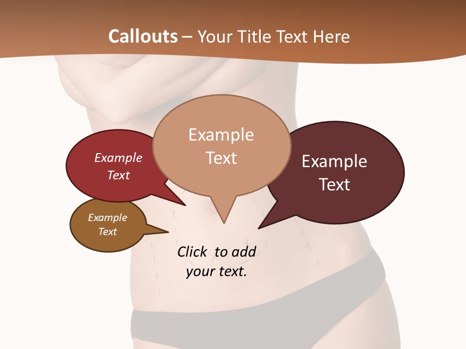 A Woman In A Bikini With Her Arms Crossed PowerPoint Template