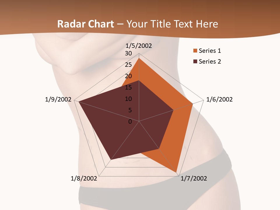 A Woman In A Bikini With Her Arms Crossed PowerPoint Template