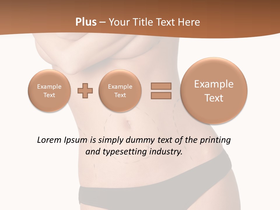 A Woman In A Bikini With Her Arms Crossed PowerPoint Template
