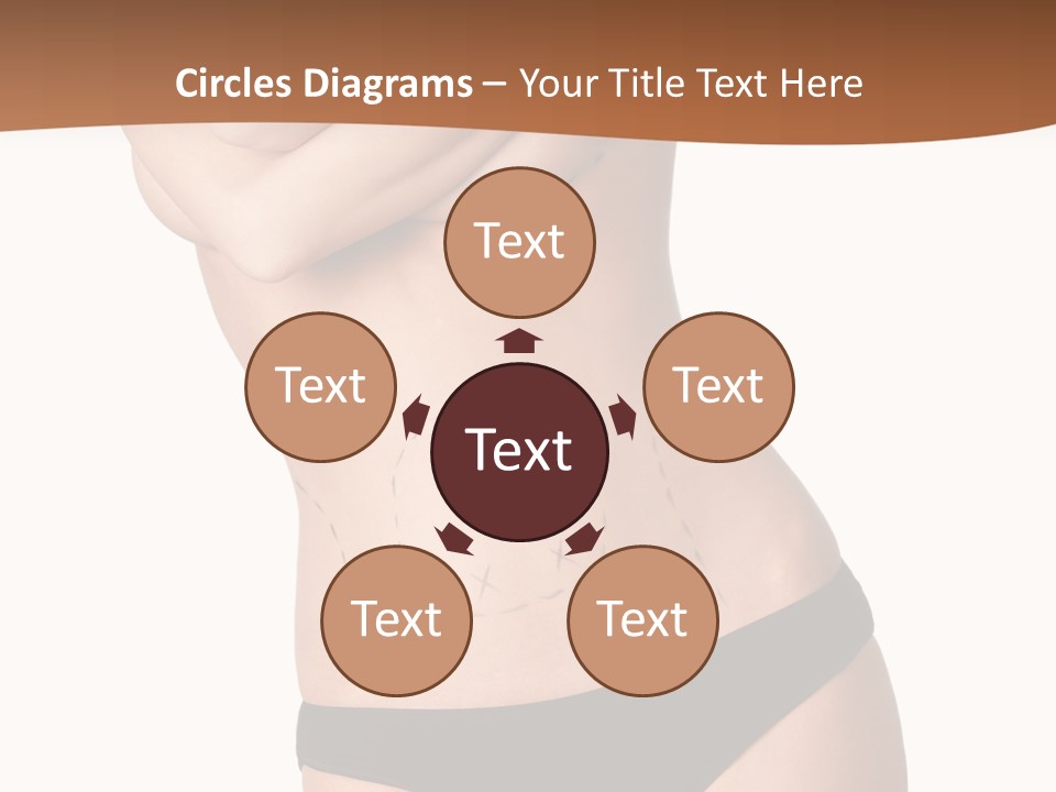 A Woman In A Bikini With Her Arms Crossed PowerPoint Template