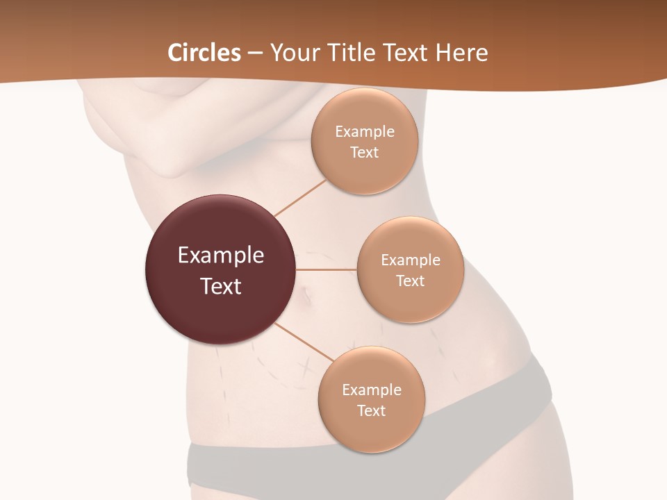 A Woman In A Bikini With Her Arms Crossed PowerPoint Template