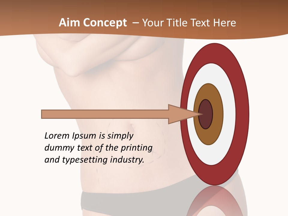 A Woman In A Bikini With Her Arms Crossed PowerPoint Template