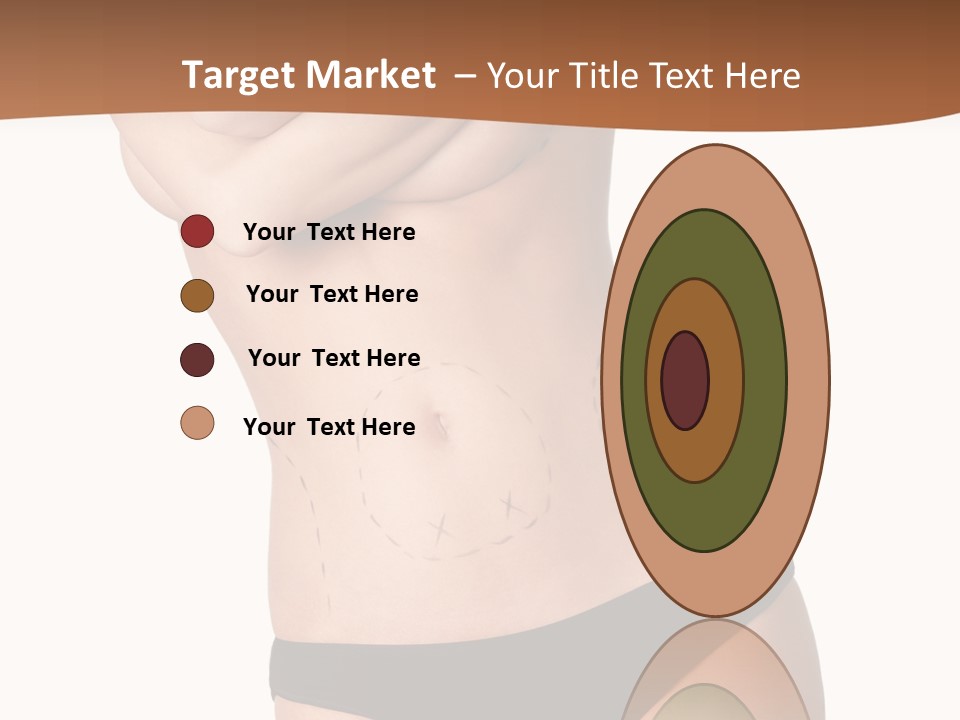 A Woman In A Bikini With Her Arms Crossed PowerPoint Template