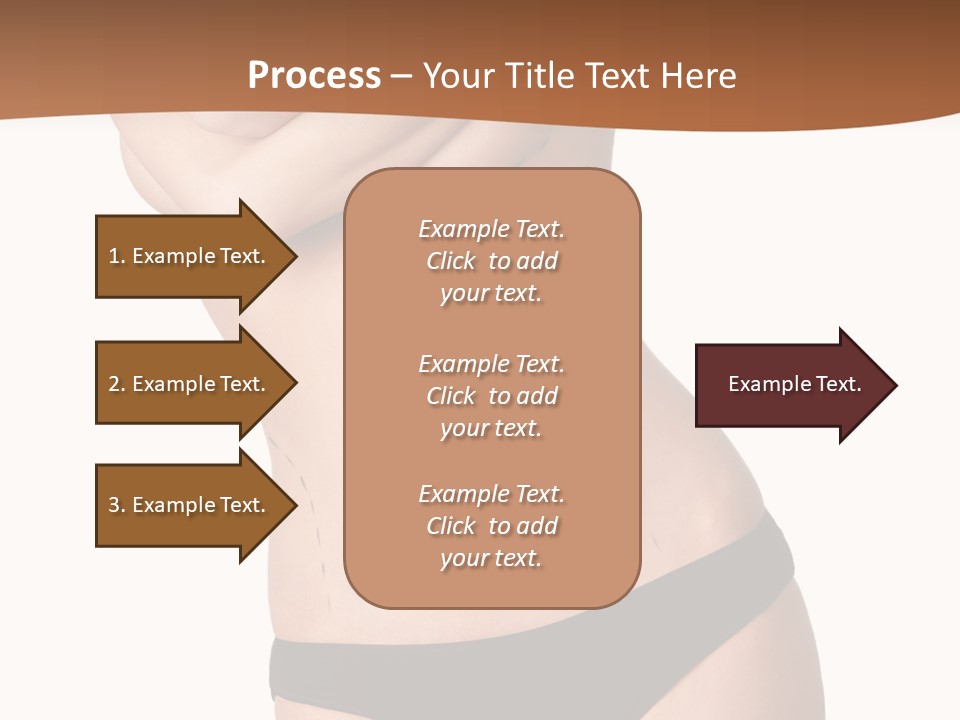 A Woman In A Bikini With Her Arms Crossed PowerPoint Template