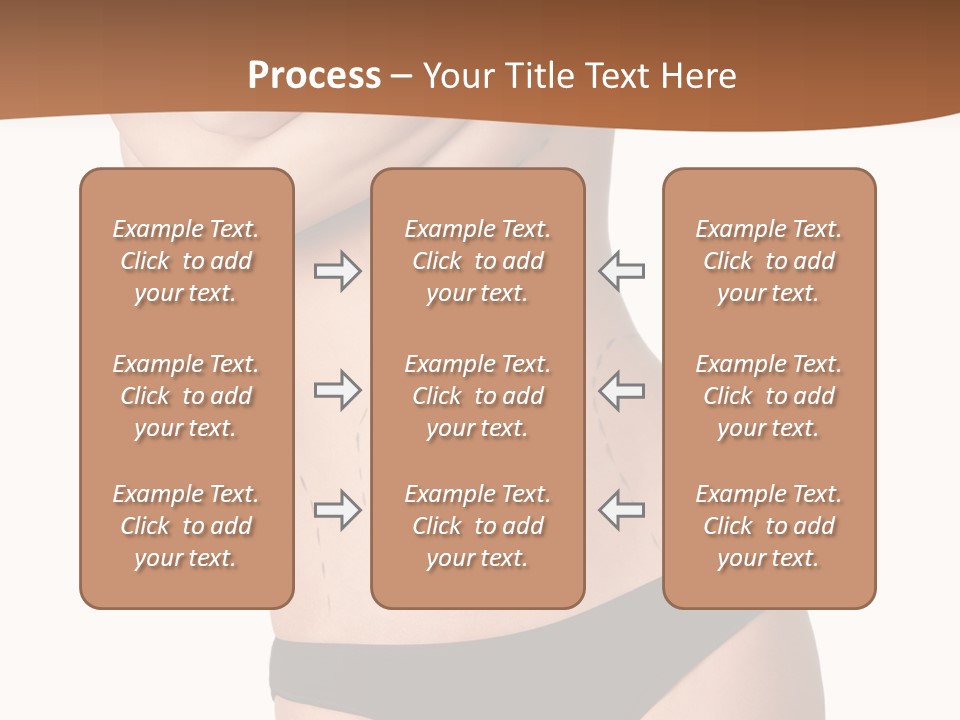 A Woman In A Bikini With Her Arms Crossed PowerPoint Template