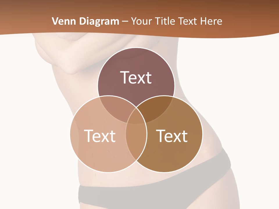 A Woman In A Bikini With Her Arms Crossed PowerPoint Template