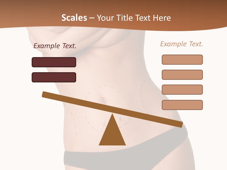 A Woman In A Bikini With Her Arms Crossed PowerPoint Template