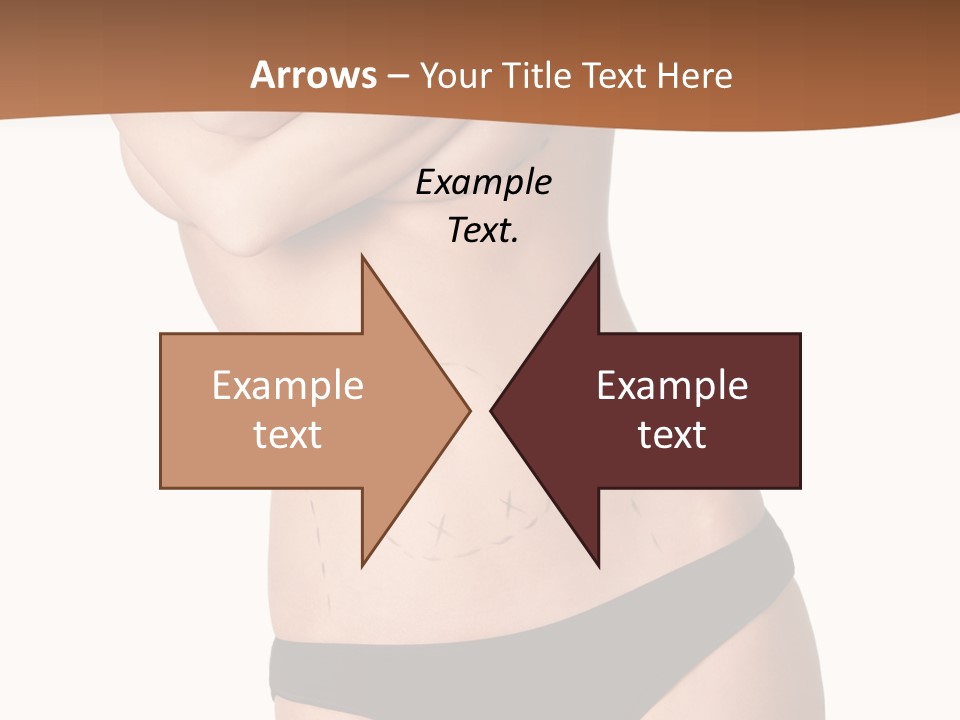 A Woman In A Bikini With Her Arms Crossed PowerPoint Template