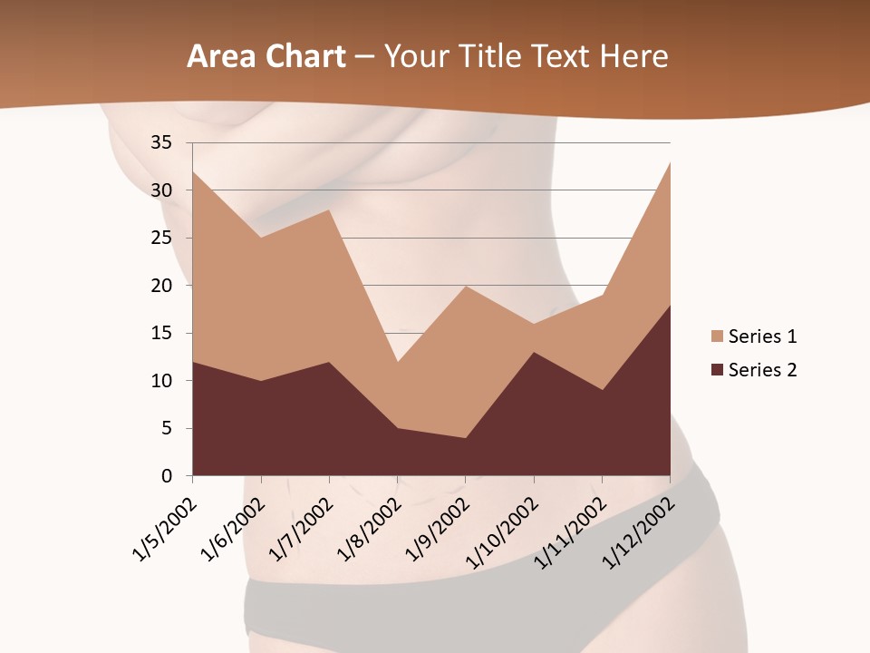 A Woman In A Bikini With Her Arms Crossed PowerPoint Template