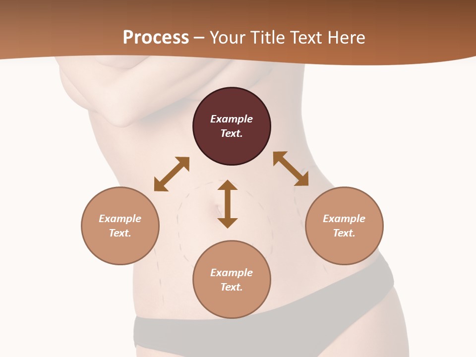 A Woman In A Bikini With Her Arms Crossed PowerPoint Template