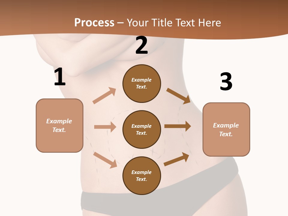 A Woman In A Bikini With Her Arms Crossed PowerPoint Template
