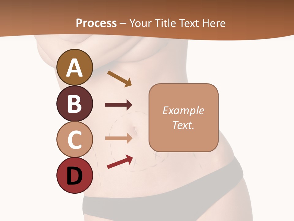 A Woman In A Bikini With Her Arms Crossed PowerPoint Template