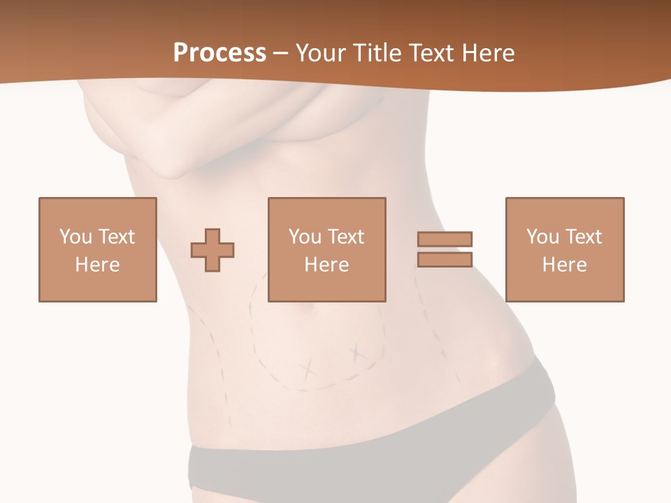 A Woman In A Bikini With Her Arms Crossed PowerPoint Template