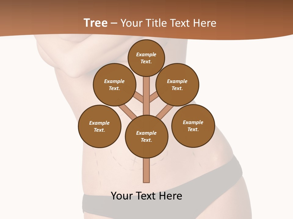 A Woman In A Bikini With Her Arms Crossed PowerPoint Template