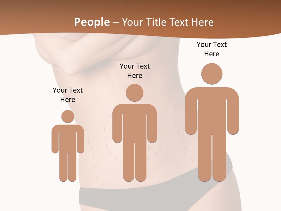 A Woman In A Bikini With Her Arms Crossed PowerPoint Template
