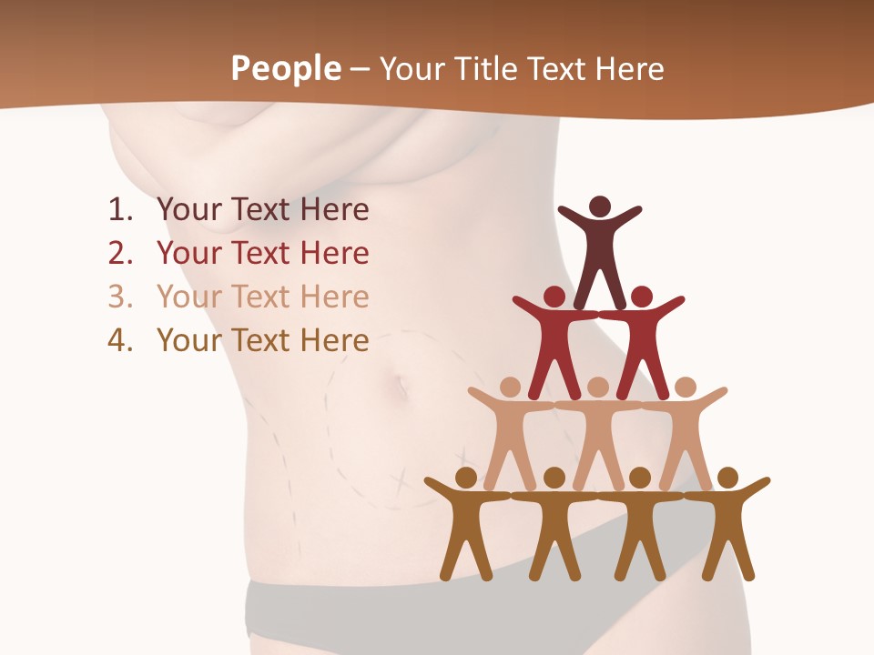 A Woman In A Bikini With Her Arms Crossed PowerPoint Template
