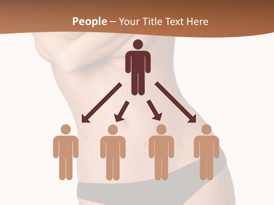 A Woman In A Bikini With Her Arms Crossed PowerPoint Template